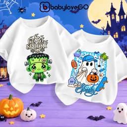 Áo thun Happy Halloween cho bé trai bé gái BabyloveGO trang phục hóa trang mùa lễ hội cho bé 1-12 tuổi 7