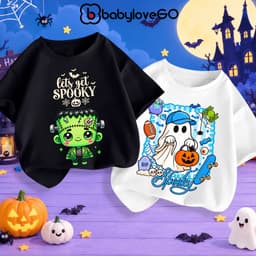 Áo thun Happy Halloween cho bé trai bé gái BabyloveGO trang phục hóa trang mùa lễ hội cho bé 1-12 tuổi 8