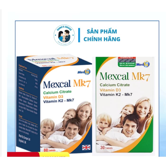 Mexcal MK7 (30 Viên / 60 Viên)-Canxi Hữu Cơ Cho Bà Bầu, Bổ Sung Canxi, Giúp Xương Chắc Khoẻ> BUN BUN SHOP 20