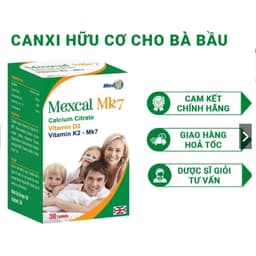 Mexcal MK7 (30 Viên / 60 Viên)-Canxi Hữu Cơ Cho Bà Bầu, Bổ Sung Canxi, Giúp Xương Chắc Khoẻ> BUN BUN SHOP 20 7