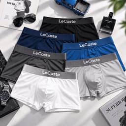 Hộp 4 quần lót nam LeCaste 2  thun lạnh co giãn 4 chiều, quần sịp đùi boxer nam mềm mịn thoáng mát size XL-3XL 6