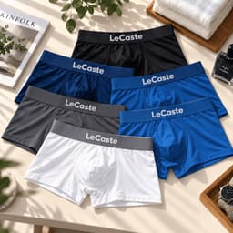 Hộp 4 quần lót nam LeCaste 2  thun lạnh co giãn 4 chiều, quần sịp đùi boxer nam mềm mịn thoáng mát size XL-3XL 5