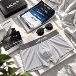 Hộp 4 quần lót nam LeCaste 2  thun lạnh co giãn 4 chiều, quần sịp đùi boxer nam mềm mịn thoáng mát size XL-3XL 3