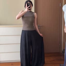 Quần ống siêu rộng chất tơ 2 lớp, Quần Xòe nhẹ nhàng Mythstudio 9