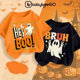 Áo thun Happy Halloween cho bé BabyloveGO trang phục hóa trang lễ hội cho bé trai bé gái 1-12 tuổi 6