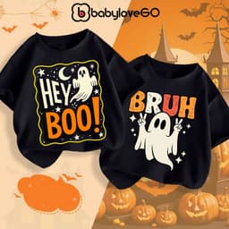 Áo thun Happy Halloween cho bé BabyloveGO trang phục hóa trang lễ hội cho bé trai bé gái 1-12 tuổi 3