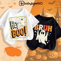 Áo thun Happy Halloween cho bé BabyloveGO trang phục hóa trang lễ hội cho bé trai bé gái 1-12 tuổi 2