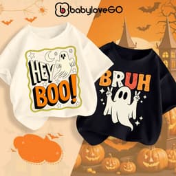 Áo thun Happy Halloween cho bé BabyloveGO trang phục hóa trang lễ hội cho bé trai bé gái 1-12 tuổi 5