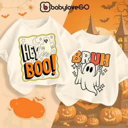 Áo thun Happy Halloween cho bé BabyloveGO trang phục hóa trang lễ hội cho bé trai bé gái 1-12 tuổi 4