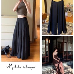 Quần ống siêu rộng chất tơ 2 lớp, Quần Xòe nhẹ nhàng Mythstudio 1