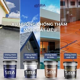 Sơn Chống Thấm Sàn Gạch Men, Nhà Vệ Sinh, Ban Công, Sân Thượng nền lộ thiên- SIRA P102 6