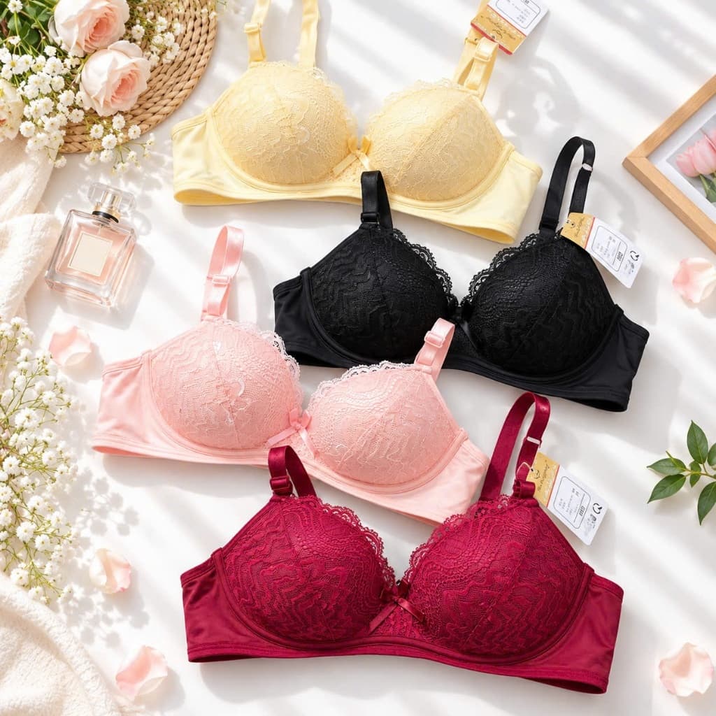 (Hàng loại đẹp)Áo ngực ren , áo lót su ren nâng 3cm không gọng, áo mềm mặc đẹp lắm
