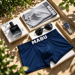 Set 4 quần lót nam boxer MABU thun lạnh co giãn 4 chiều, sịp đùi nam mềm mịn thoáng mát, cạp chun đàn hồi size XL-3XL 2
