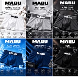Set 4 quần lót nam boxer MABU thun lạnh co giãn 4 chiều, sịp đùi nam mềm mịn thoáng mát, cạp chun đàn hồi size XL-3XL 7