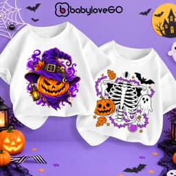 Áo thun Halloween bé gái BabyloveGO BST trang phục hóa trang cho bé 1-12 tuổi 3