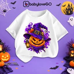 Áo thun Halloween bé gái BabyloveGO BST trang phục hóa trang cho bé 1-12 tuổi 8