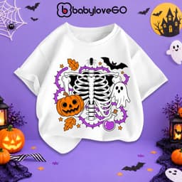 Áo thun Halloween bé gái BabyloveGO BST trang phục hóa trang cho bé 1-12 tuổi 9