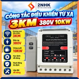 BỘ CÔNG TẮC ĐIỀU KHIÊN TỪ XA 3KM 380V 10KW, điều khiển máy bơm nước từ xa 3000m 1