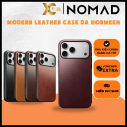 [Có iP18] Ốp NOMAD Modern Leather Limited Edition Da HORWEEN Cao Cấp Chống Sốc – Chính Hãng cho iP 18 | 17 Pro Max 1