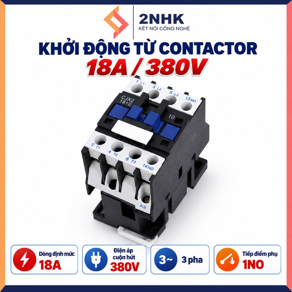 Khởi Động Từ 18A và 32A 380V 3 pha