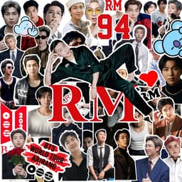 (Kém quá tặng) Set 55 hình dán trang trí RM cute 2026 (giao ngẫu nhiên) 2