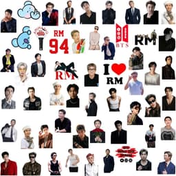(Kém quá tặng) Set 55 hình dán trang trí RM cute 2026 (giao ngẫu nhiên) 7