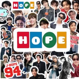 (Kém quá tặng) Set 55 hình dán trang trí J-HOPE cute 2026 (giao ngẫu nhiên) 2