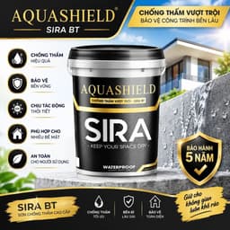 [1KG] Sơn Chống Thấm SIRA P500 Cho Bể Cá, Thùng Xốp, Mái Tôn Lỗ Đinh, Sàn Âm Trước Khi Lát Gạch- SIRA P500 1