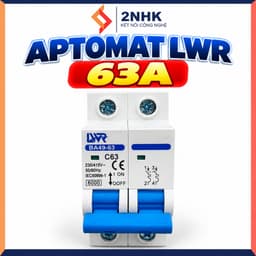 APTOMAT AC 2P LWR 32A 40A 63A ngắt mạch CB tép MCB 2P 220V Bảo vệ quá tải ngắn mạch Dùng cho điện dân dụng 4