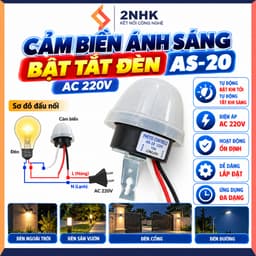 Công tắc cảm biến ánh sáng bật tắt đèn AS-20/ AC220V, tự động bật vào ban đêm , tắt vào ban ngày 1