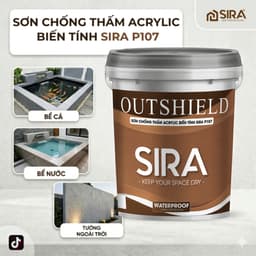 Sơn chống thấm SIRA P107 cho bể cá máng xối, chống thấm tường ngoài trời 2