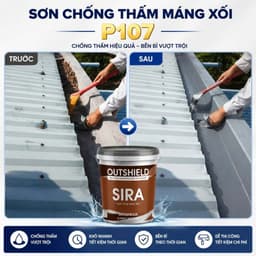 Sơn chống thấm SIRA P107 cho bể cá máng xối, chống thấm tường ngoài trời 5