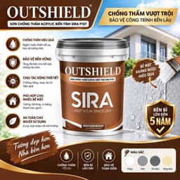 Sơn chống thấm SIRA P107 cho bể cá máng xối, chống thấm tường ngoài trời 1