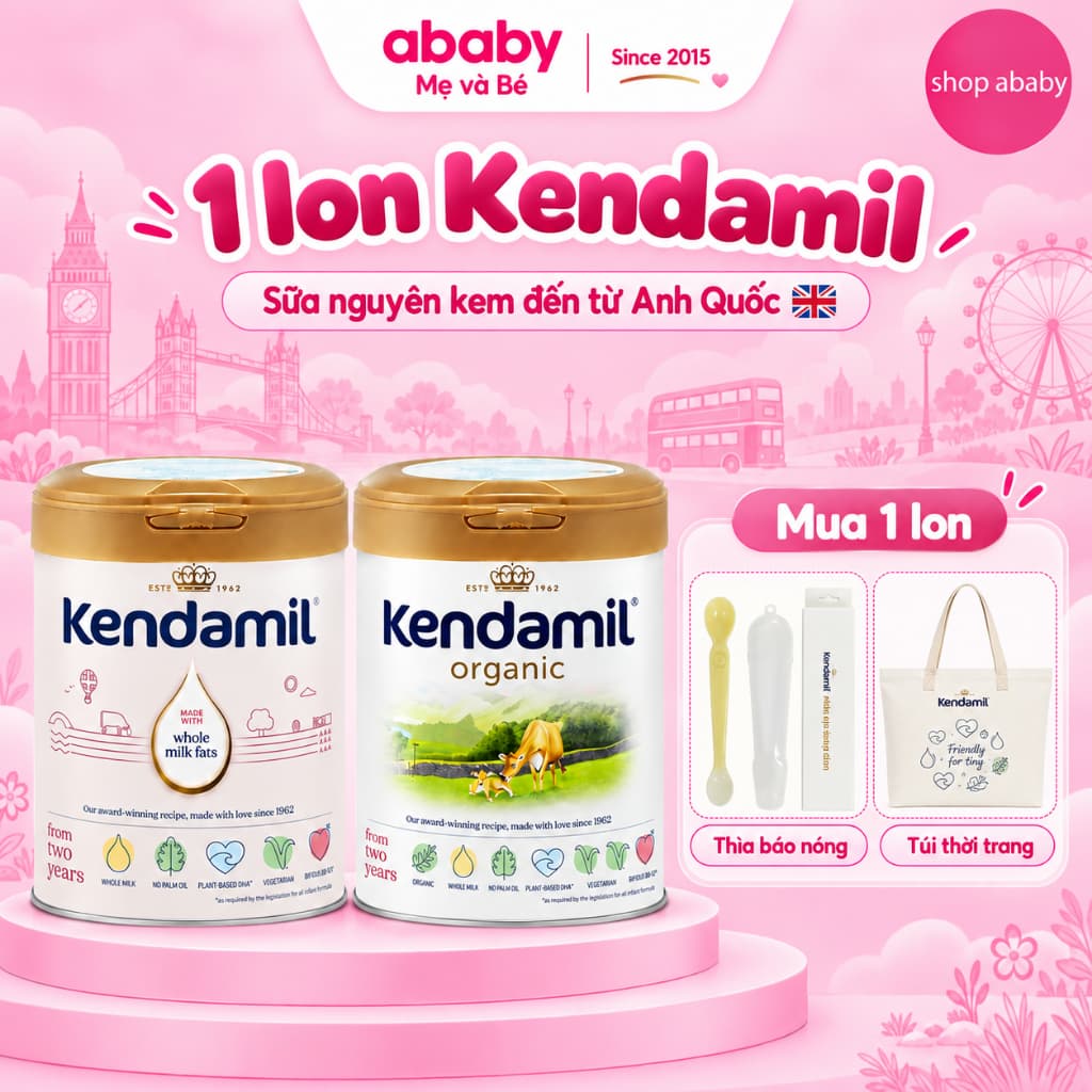 [DATE XA SAU 2/2027] 1 LON Sữa Kendamil Classic/Organic 800g Nguyên Kem Anh Quốc