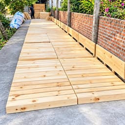 Giường Pallet Gỗ  Quế Thơm Kín Chân Đủ Kích Thước Chân Cao 10cm- Pallet Giá Rẻ Gấp Gọn I Shop WOOD DECOR 4