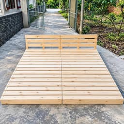 Giường Pallet Gỗ  Quế Thơm Kín Chân Đủ Kích Thước Chân Cao 10cm- Pallet Giá Rẻ Gấp Gọn I Shop WOOD DECOR 5