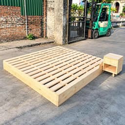 Giường Pallet Gỗ  Quế Thơm Kín Chân Đủ Kích Thước Chân Cao 10cm- Pallet Giá Rẻ Gấp Gọn I Shop WOOD DECOR 6