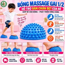 Cầu gai massage chân hỗ trợ bàn chân bẹt , Giúp bé vận động, luyện giác quan hoặc mẹ tập Yoga Gym (Tặng Bơm) 1