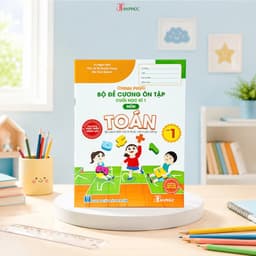 Sách -Combo Bộ Đề Cương Toán ,Tiếng Việt Ôn Tập Cuối Kỳ 1 Lop 1 Kết Nối Tri Thức Có QR Đáp Án 2