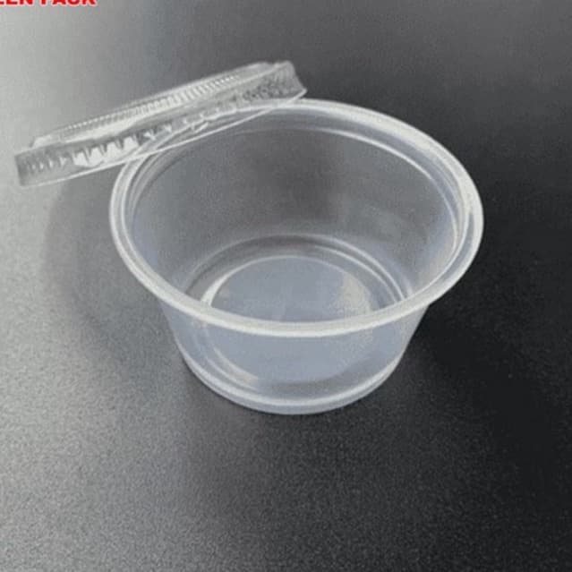 1 dây hộp đựng nước chấm 100 chiếc(kèm nắp) 60 ml 2OZ dùng đựng nước chấm gia vị làm caramen