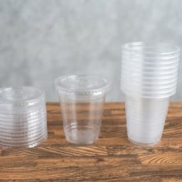 300 cốc nhựa dùng 1 lần có nắp/không nắp tiện lợi giá rẻ 1