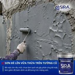 [15kg] Sơn chống thấm Polyurethane SIRA P900 15kg cho sân thượng tường cũ mái tôn 8