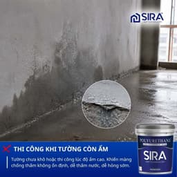 [Chính Hãng] Sơn Chống Thấm Vết Nứt Tường Đứng, Tường Cũ, Sàn Âm, Tường Mới, Sân Thượng Ít Đi Lại- SIRA P900 6