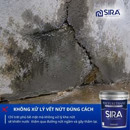 [Chính Hãng] Sơn Chống Thấm Vết Nứt Tường Đứng, Tường Cũ, Sàn Âm, Tường Mới, Sân Thượng Ít Đi Lại- SIRA P900 7