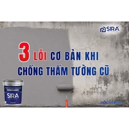 [15kg] Sơn chống thấm Polyurethane SIRA P900 15kg cho sân thượng tường cũ mái tôn 9
