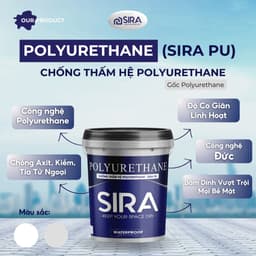[4kg] Sơn chống thấm Polyurethane SIRA P900 4kg cho sân thượng, tường mái tôn, tường cũ ngoài trời 7