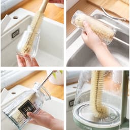 Khay Úp Ly, Bình Sữa Cho Bé 4 Nhánh Cây và Cọ Vệ Sinh (Ly/ Bình Nước) Cán Gỗ. LMS 9