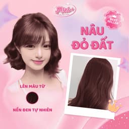 Thuốc nhuộm tóc tại nhà,  Thuốc nhuộm tóc màu NÂU ĐỎ ĐẤT không cần tẩy tóc |  Cheeng+ 1