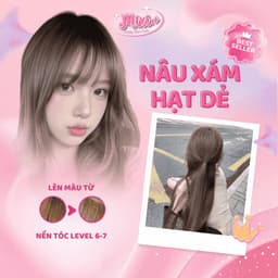 Thuốc nhuộm tóc tại nhà,  Thuốc nhuộm tóc màu NÂU XÁM HẠT DẺ không tẩy |  Cheeng+ 1