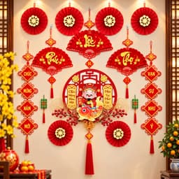 Combo 12 Món Trang Trí Tết 2027 Set Decor Treo Tường Ngày Tết Mang Lại May Mắn Thịnh Vượng Cho Gia Chủ 1